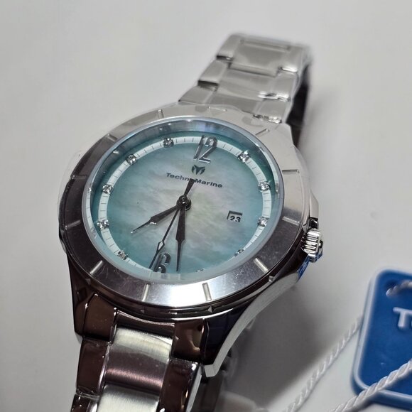 TechnoMarine Luna Tides Women's Watch w/ Mother of Pearl Dial 33mm (TM-826000) - Picture 3 of 11